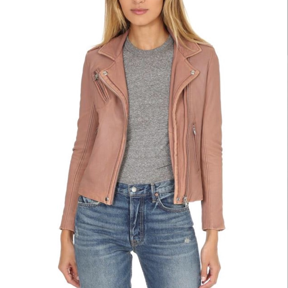 Dusty pink leather jacket (IRO brand)